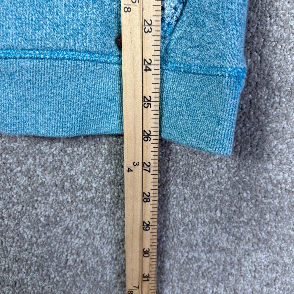 Roxy Womens Turquoise Heather Knit Crossover Hooded Pullover Sweatshirt Medium - Picture 6 of 7